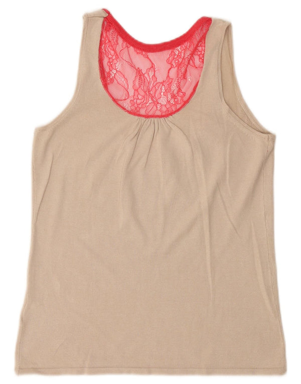 Colete feminino Guess By Marciano UK 14 viscose bege médio