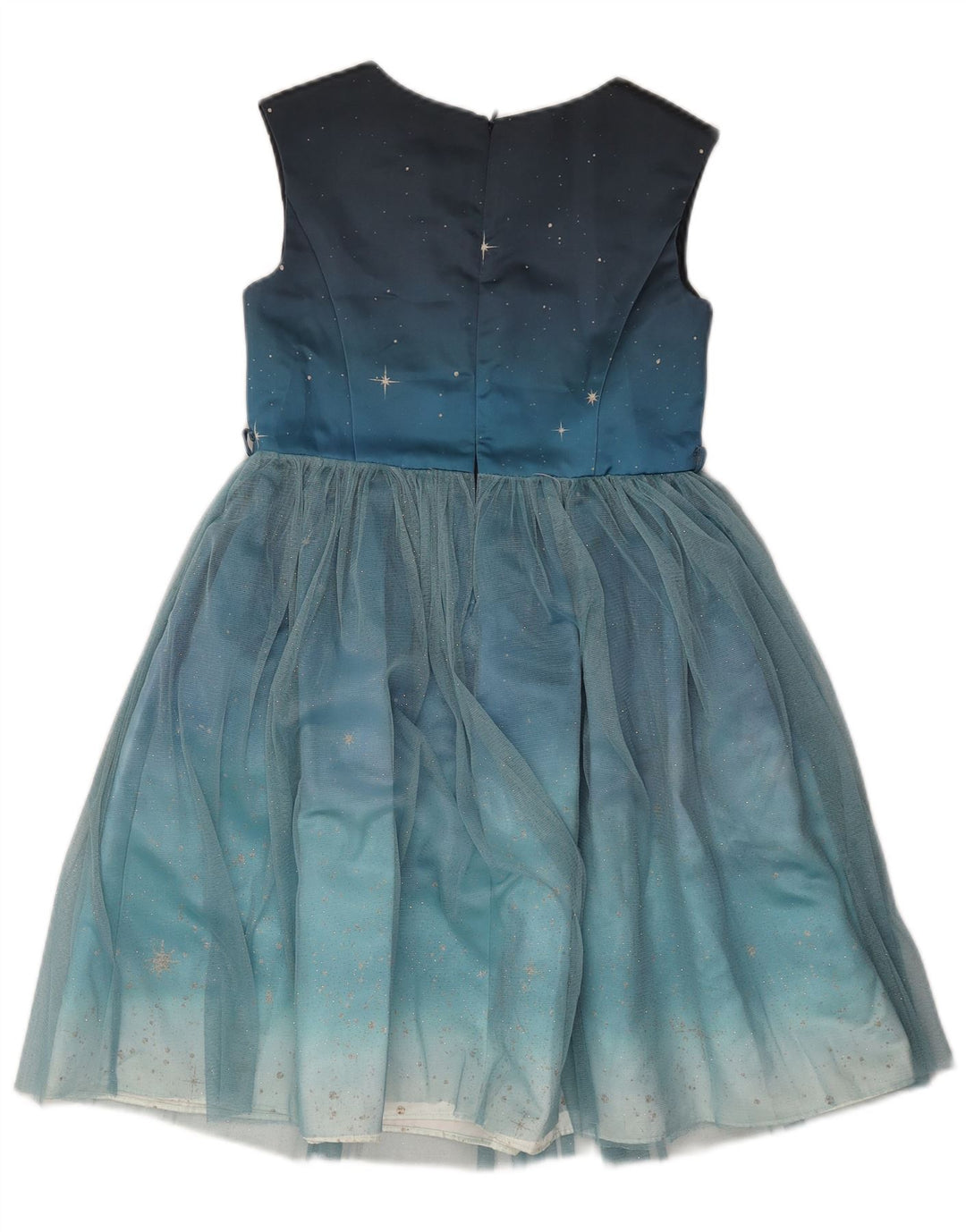 Vestido tutu feminino MONSOON 10-11 anos poliéster manchado azul