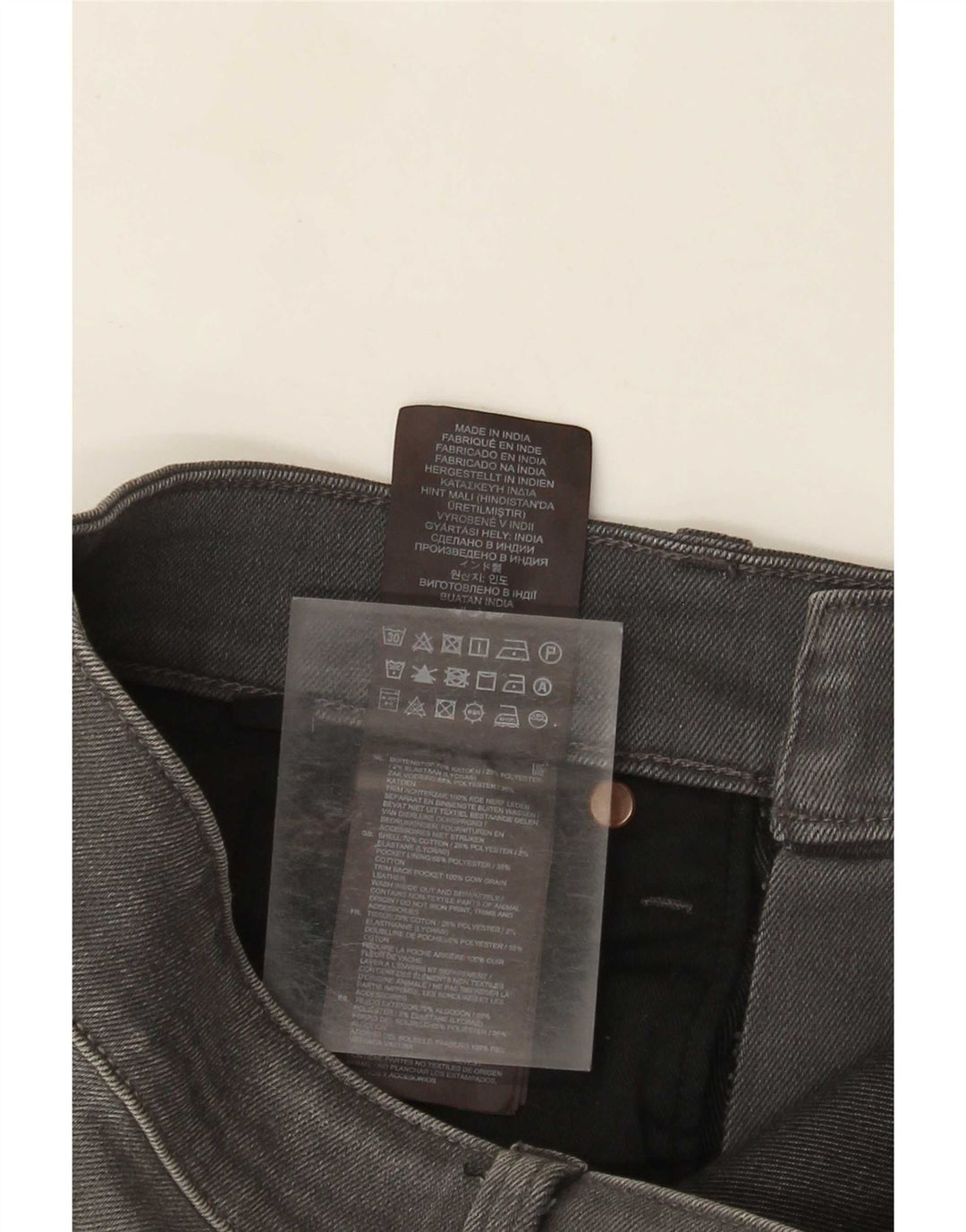 G-Star Mens Revend Jeans Super Slim Distressed W32 L32 Algodão Cinza