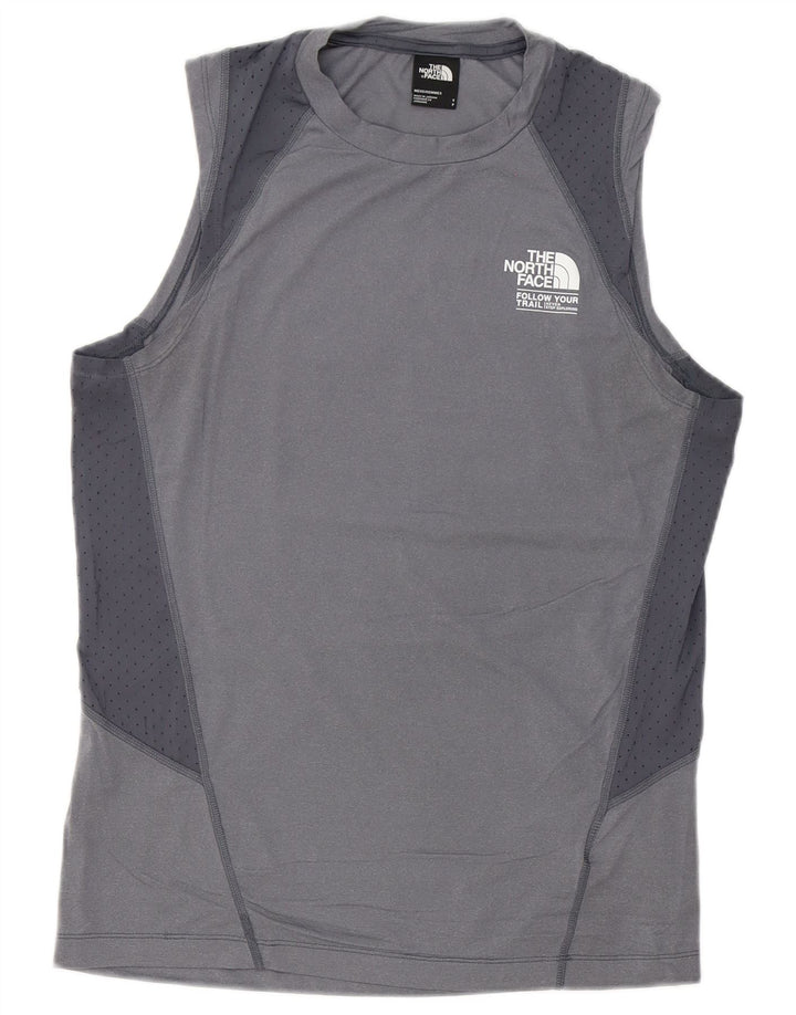 Colete gráfico masculino The North Face Top pequeno cinza poliéster esportivo