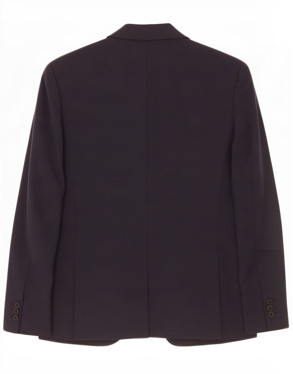Jaqueta blazer masculina Zara com 1 botão EU 50 poliéster azul marinho médio