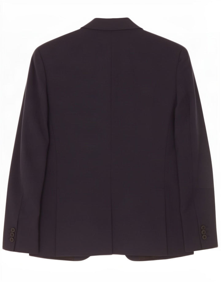 Jaqueta blazer masculina Zara com 1 botão EU 50 poliéster azul marinho médio