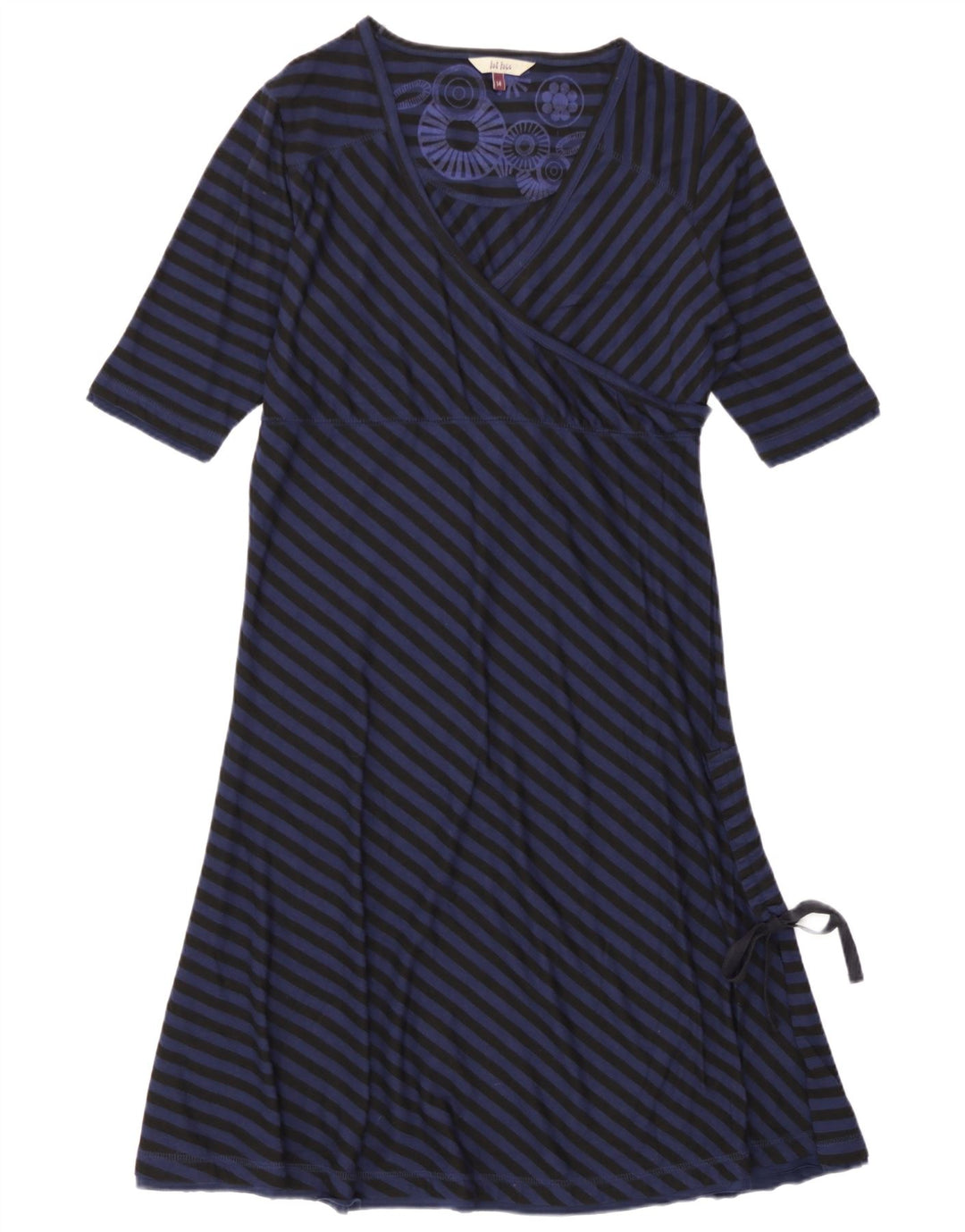 Vestido maxi feminino Fat Face UK 14 poliéster listrado azul marinho médio