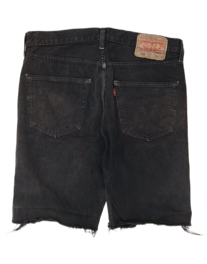 LEVI'S Masculino 501 Shorts Jeans W32 Médio Algodão Preto