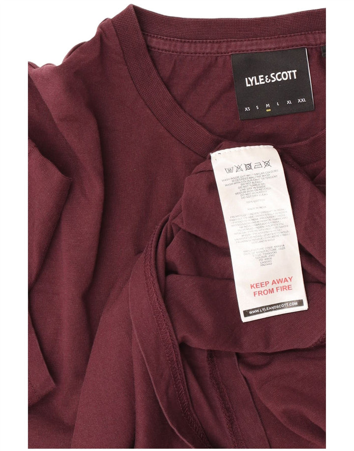 Lyle & Scott Camiseta masculina de algodão marrom médio