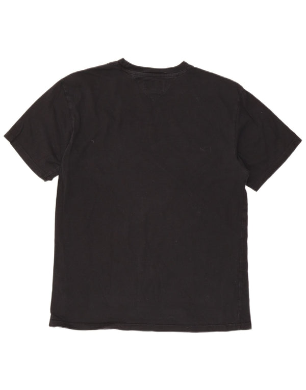Tommy Hilfiger Camiseta masculina gráfica Top Médio Preto