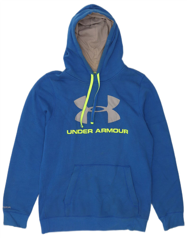 Under Armour masculino gráfico moletom com capuz pequeno algodão azul