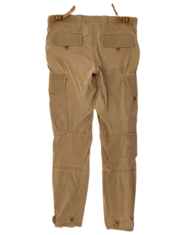 Ralph Lauren Calça cargo feminina slim US 6 médio W29 L28 algodão cáqui