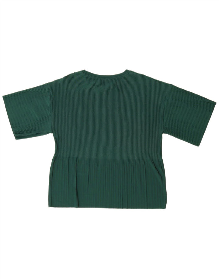 Blusa feminina ZARA UK 14 verde médio