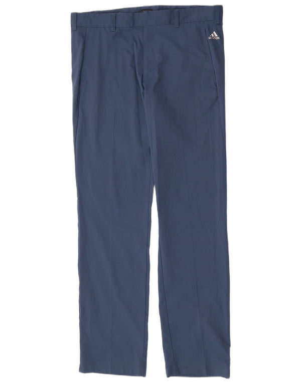 Calça Chino Reta Masculina Adidas W34 L34 Azul Poliéster