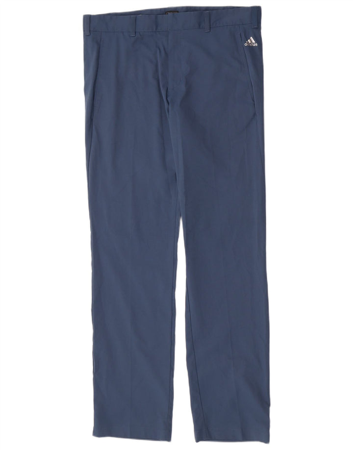 Calça Chino Reta Masculina Adidas W34 L34 Azul Poliéster