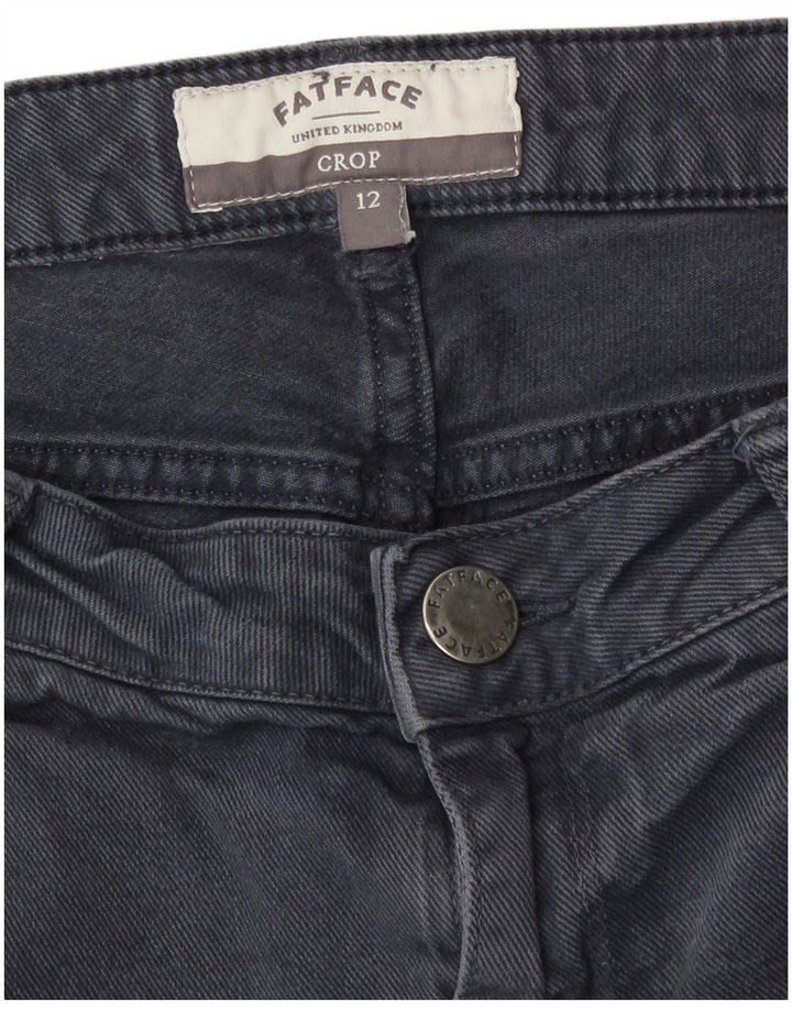 Calça jeans feminina Fat Face UK 12 médio W32 L22 algodão cinza