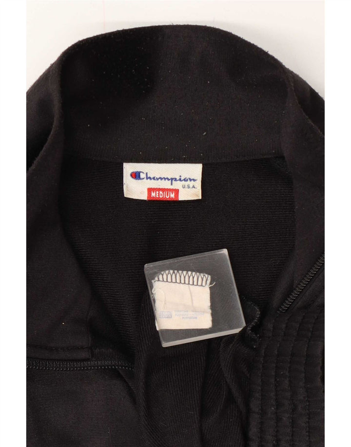 Jaqueta masculina de agasalho gráfico Champion médio preto colorblock
