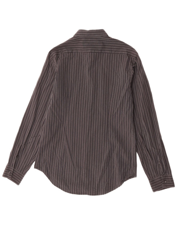 Camisa masculina Zara listrada cinza grande