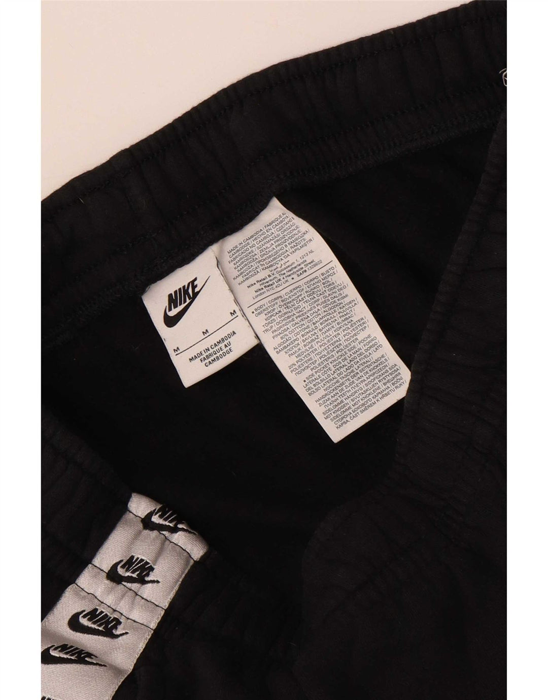 Nike Mens Graphic Calças de treino Joggers Medium Black Colourblock