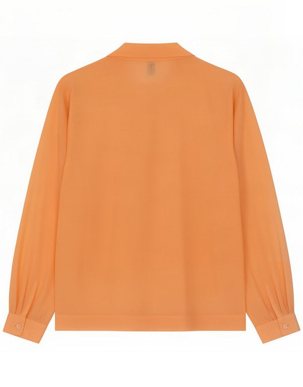Vintage Womens Shirt Blouse IT 47 Large Orange