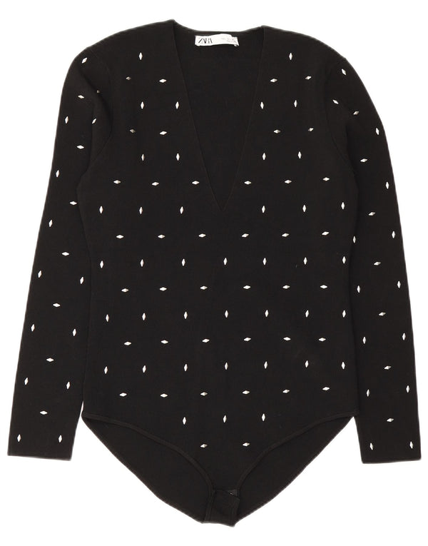 Macacão feminino Zara UK 14 grande viscose preta