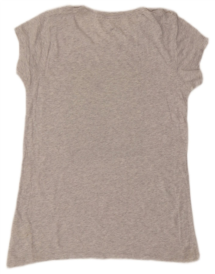 Camiseta feminina Lee com estampa gráfica UK 12 algodão cinza médio