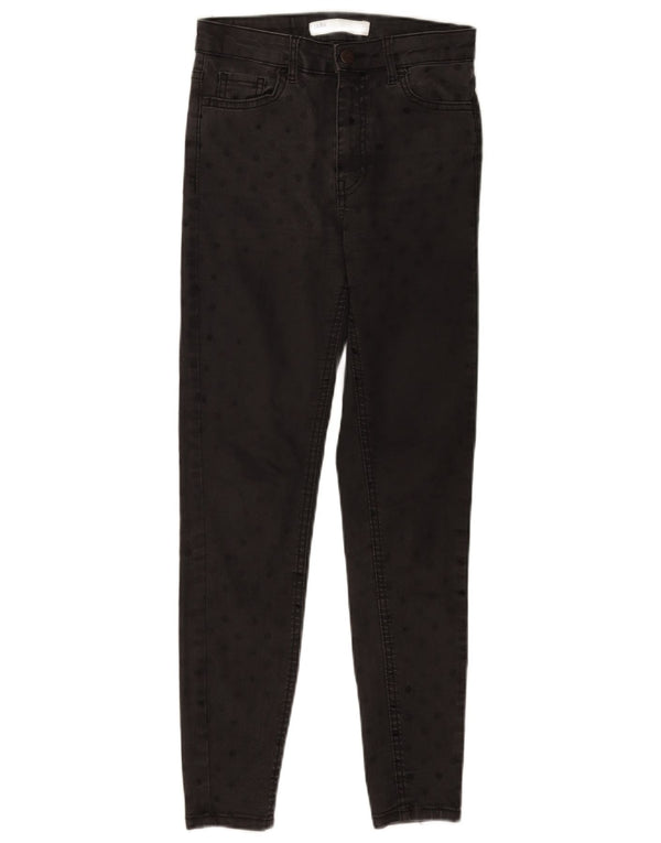 Zara Jeans Skinny Feminino UE 34 2XS W24 L26 Preto Polka Dot
