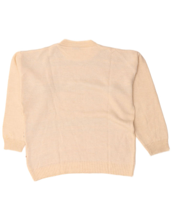 Suéter masculino Bernardi com gola redonda XL listrado branco