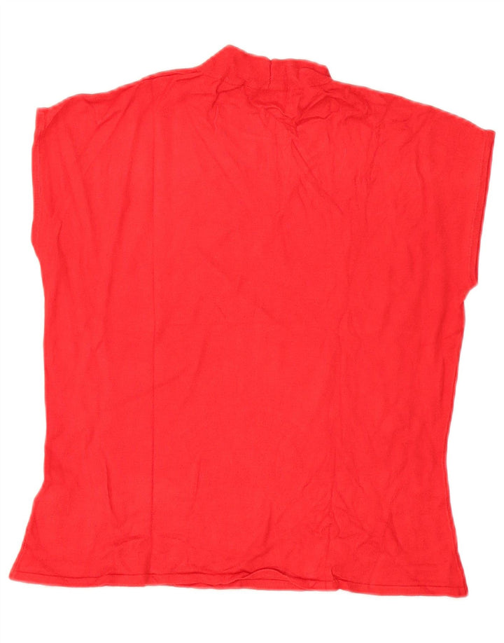 Regata feminina Marks & Spencer com colete UK 14 grande viscose vermelha
