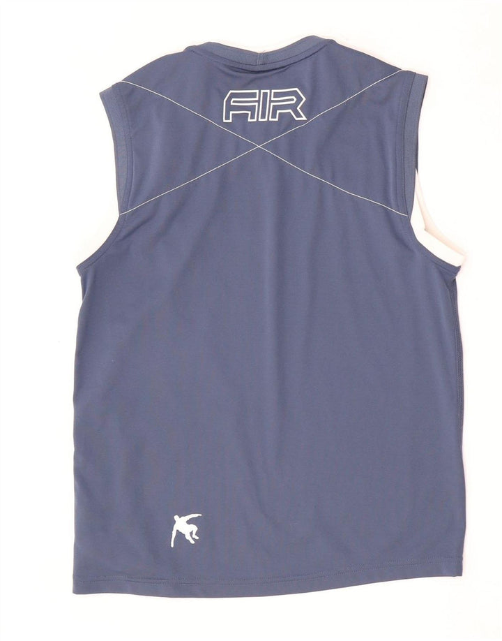 Nike Mens Graphic Vest Top UK 36/38 Pequeno Azul Geométrico Poliéster