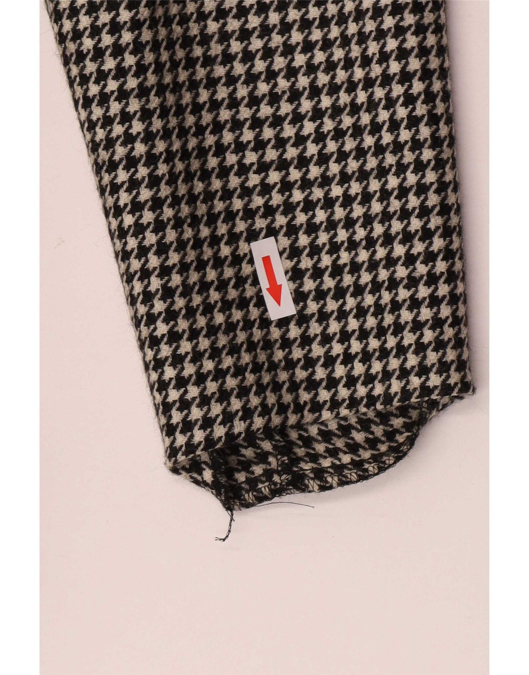 Jaqueta blazer feminina vintage de 3 botões IT 44 Houndstooth preto médio