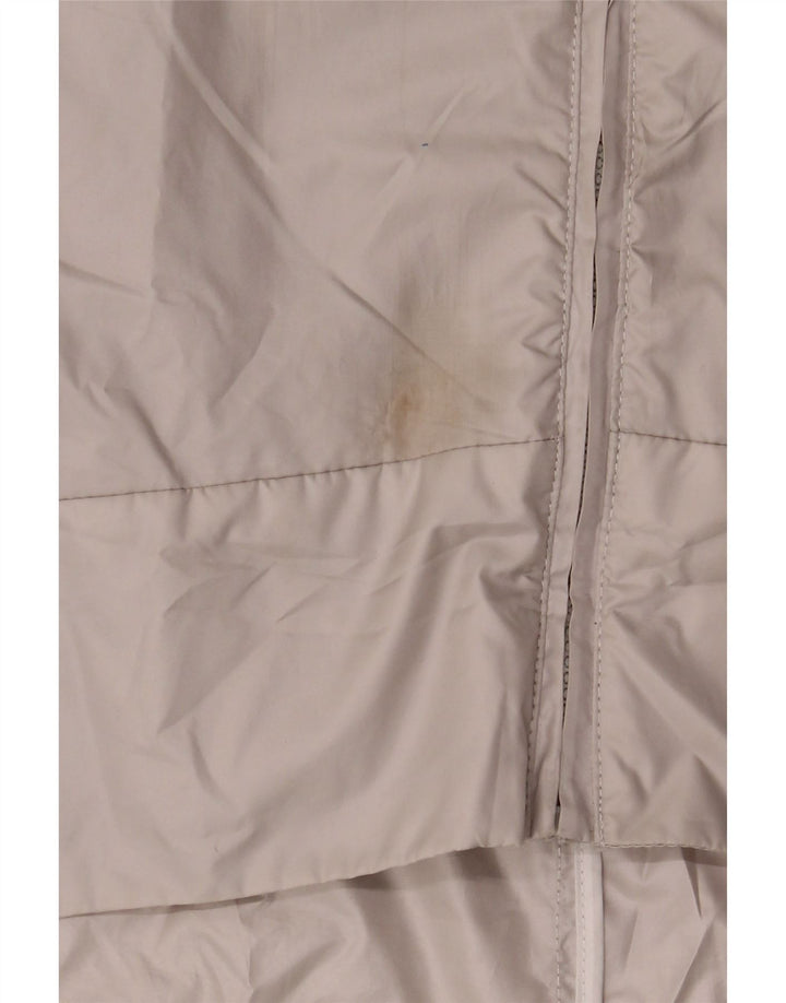 Jaqueta de chuva feminina Zara com capuz grande e manga 3/4 Reino Unido 14 cinza médio
