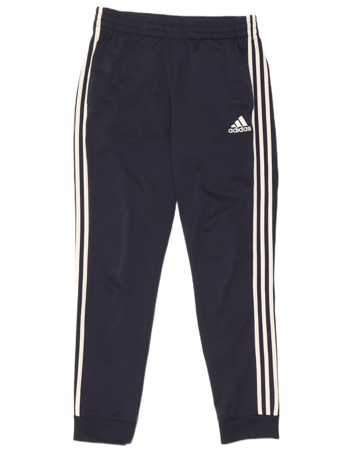 Adidas Mens Treino Calças Joggers UK 40/42 Médio Azul Marinho Poliéster