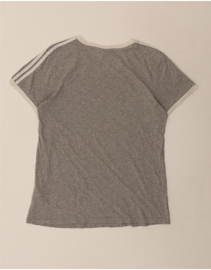 Camiseta Adidas Feminina Oversized Top UK 6 XS Cinza Algodão