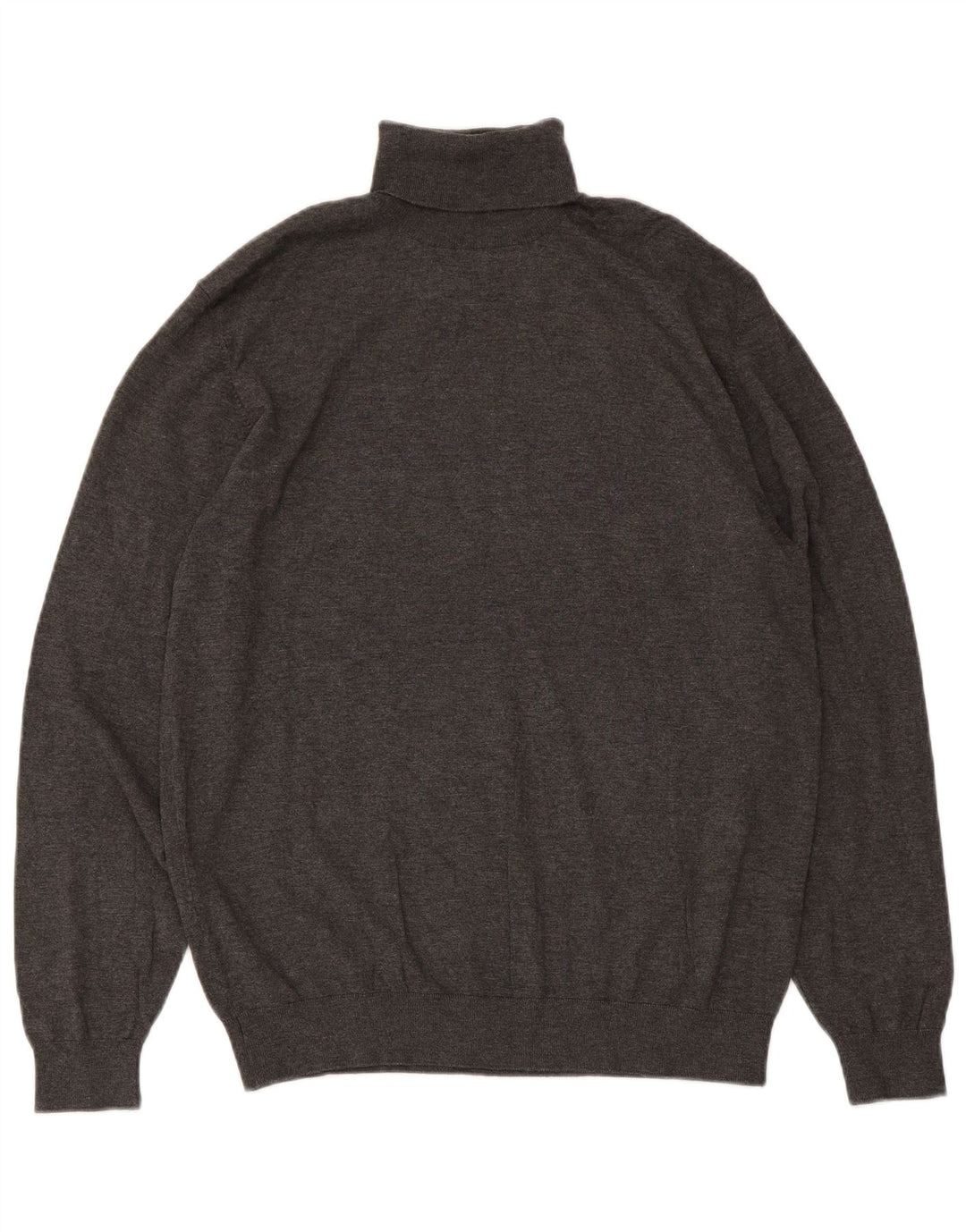 Suéter masculino Zara com gola redonda e viscose manchada cinza grande