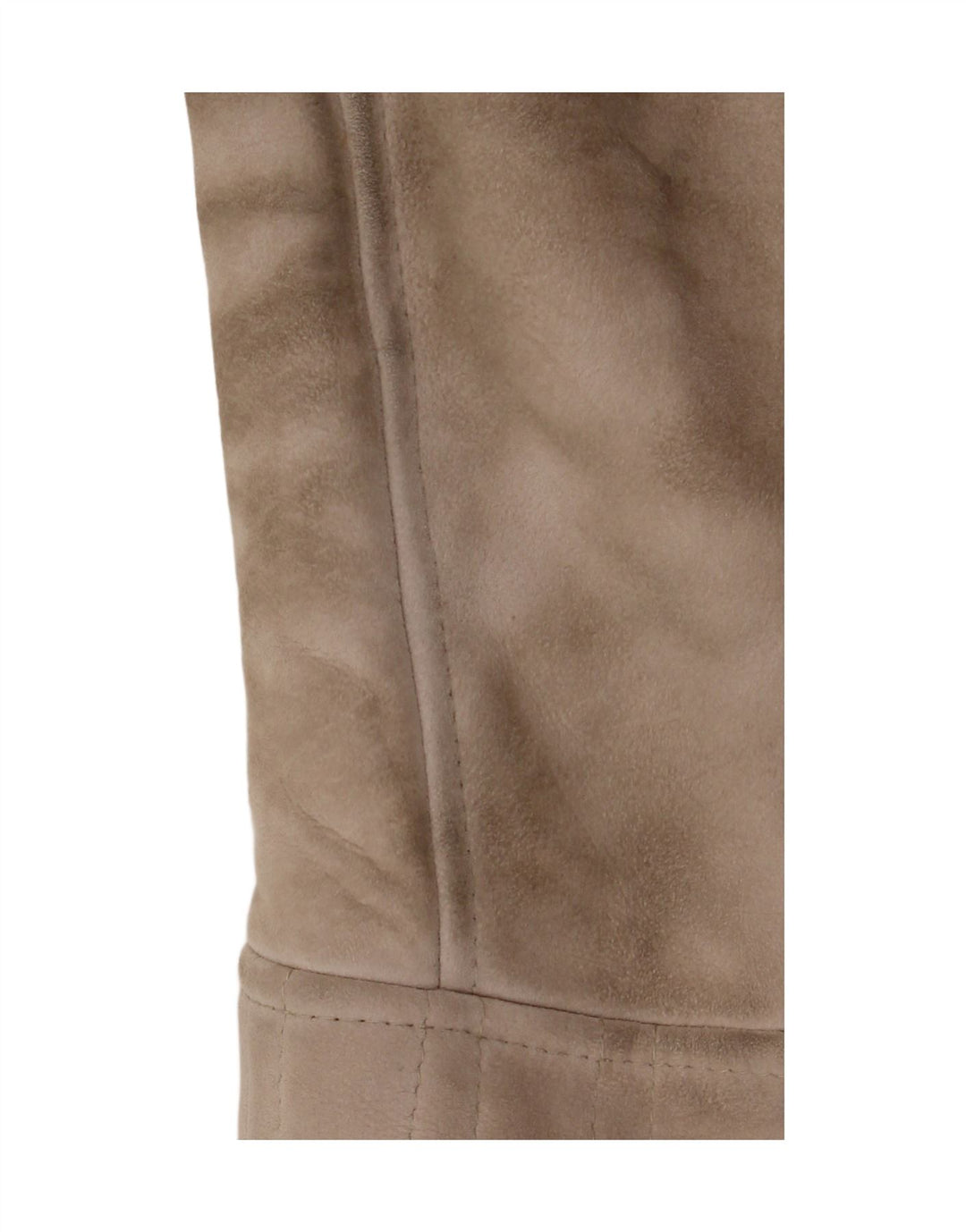 Casaco feminino vintage de shearling IT 46 grande couro bege