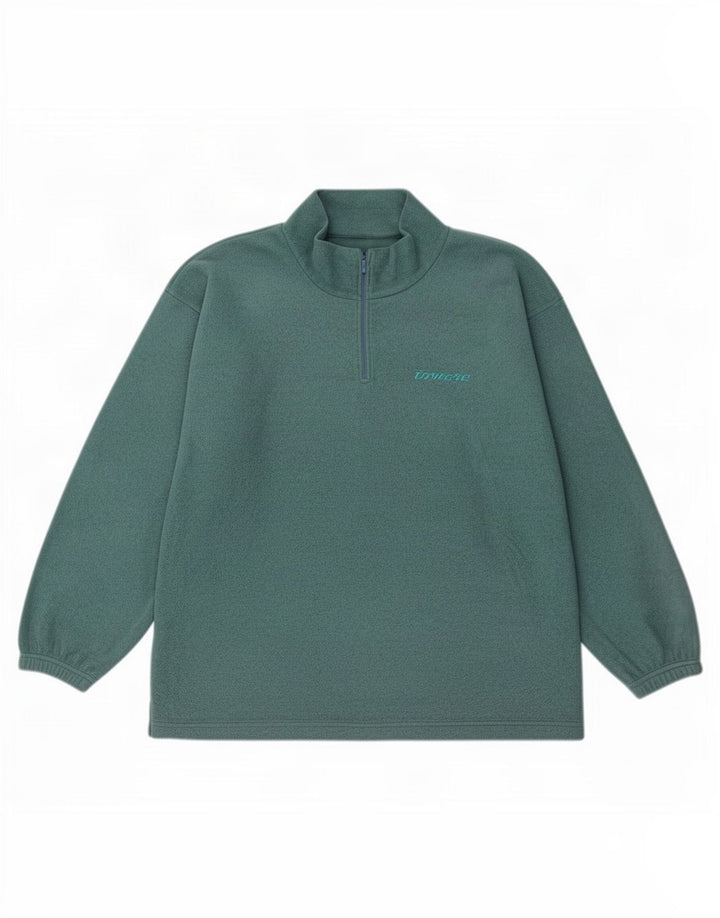 Suéter de lã masculino Invicta com zíper e gola 2XL poliéster verde