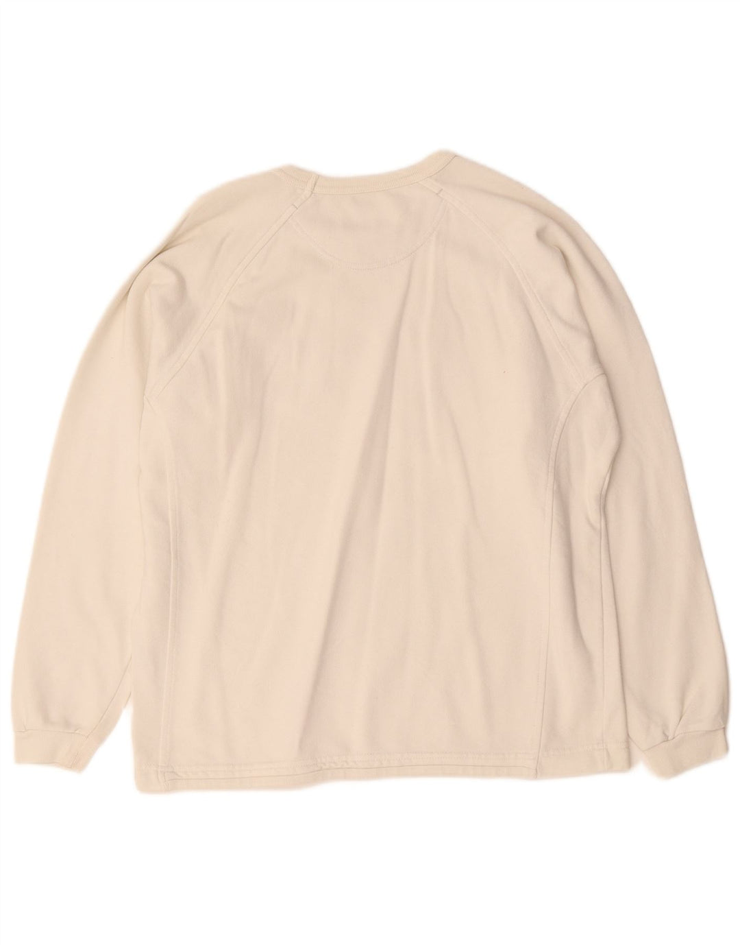 Champion feminino gráfico oversized moletom jumper UK 10 pequeno off white