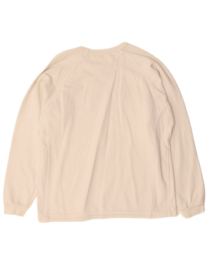 Champion feminino gráfico oversized moletom jumper UK 10 pequeno off white
