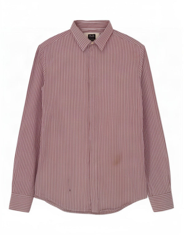 Camisa masculina Dolce & Gabbana IT 48 algodão listrado multicolorido médio