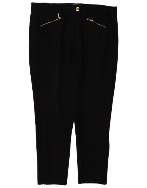Calça feminina casual Marks & Spencer The Mia Slim Reino Unido 18 XL W38 L28 preta