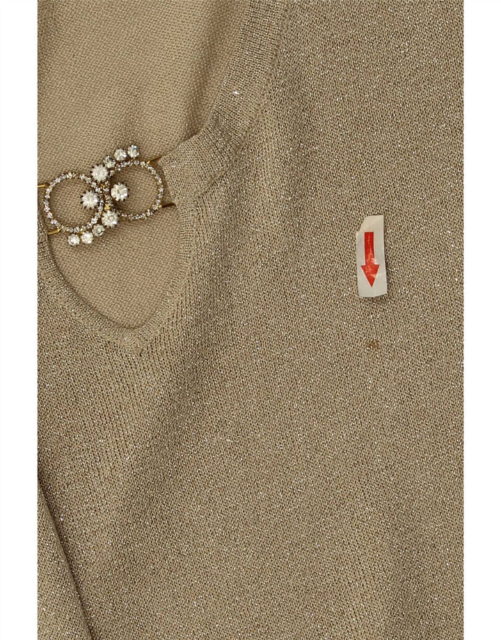 Top feminino Perte by Krizia manga 3/4 Reino Unido 12 médio bege