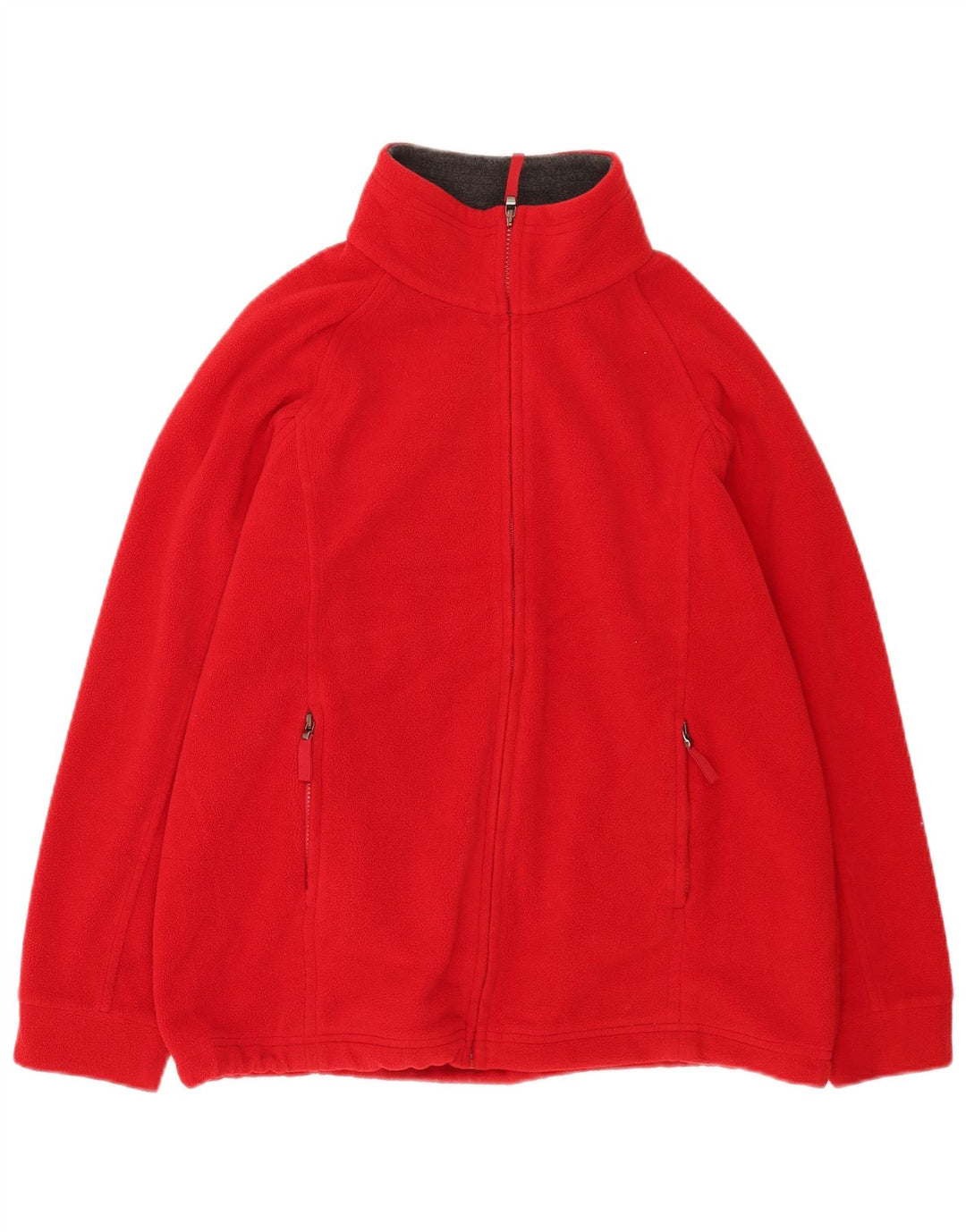 Jaqueta de lã feminina Marks & Spencer Reino Unido 14 grande poliéster vermelho
