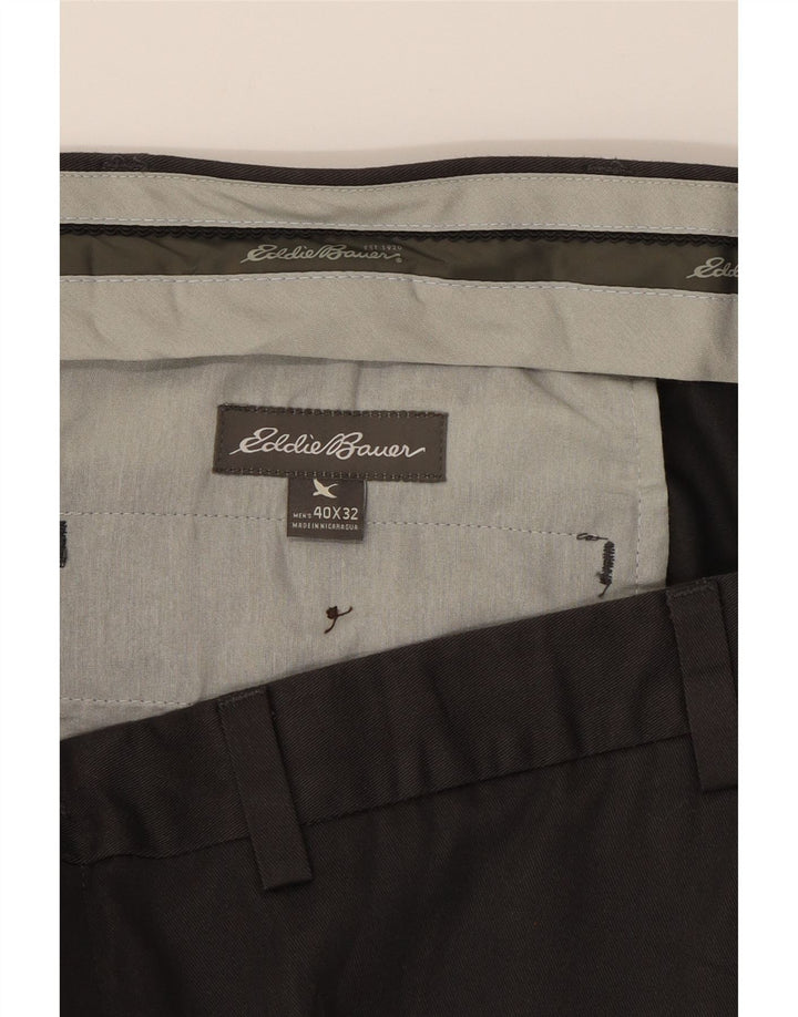 EDDIE BAUER Mens Straight Chino Trousers W40 L32 Grey Cotton Vintage Eddie Bauer and Second-Hand Eddie Bauer from Messina Hembry 