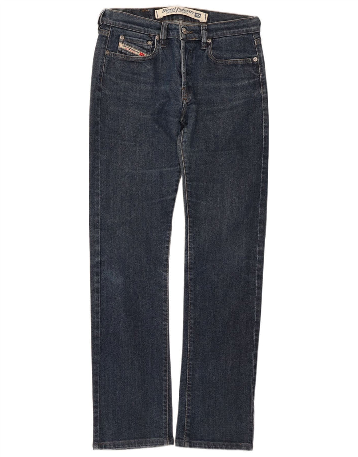 DIESEL Jeans retos femininos W27 L30 algodão azul marinho
