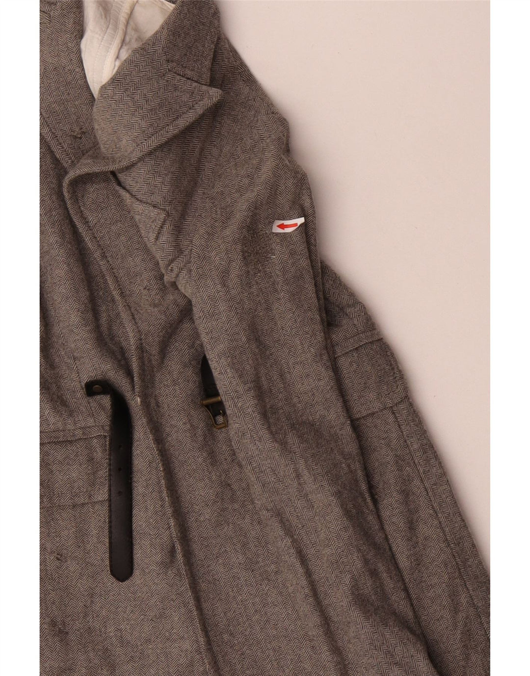 Sobretudo feminino Dsquared2 IT 42 lã espinha de peixe cinza médio