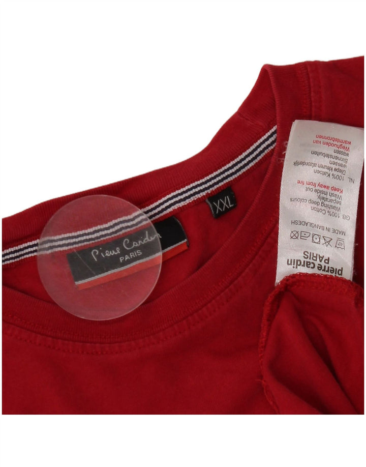Camiseta masculina Pierre Cardin Top 2XL algodão vermelho