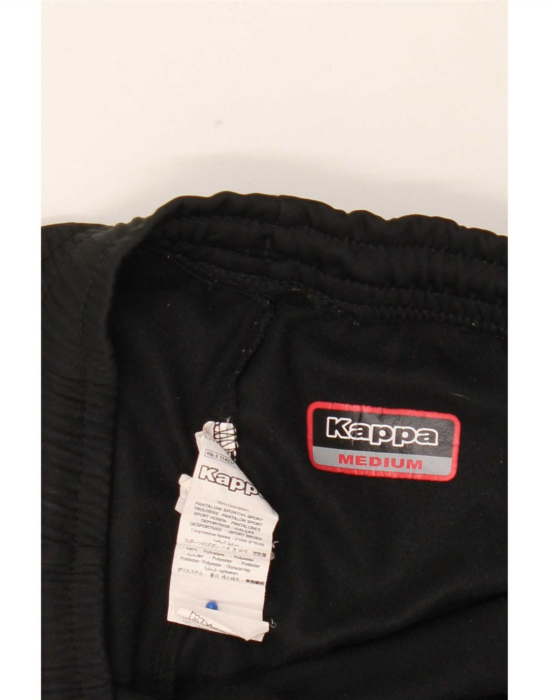 Calça de treino masculina Kappa Graphic preto médio poliéster