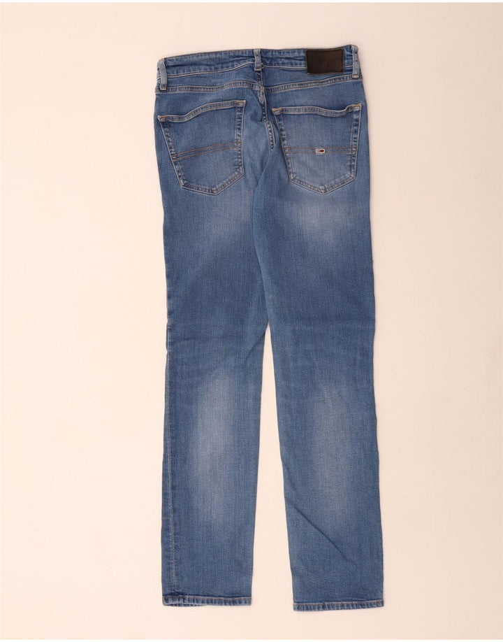 Tommy Hilfiger Masculino Slim Jeans W30 L30 Azul Algodão