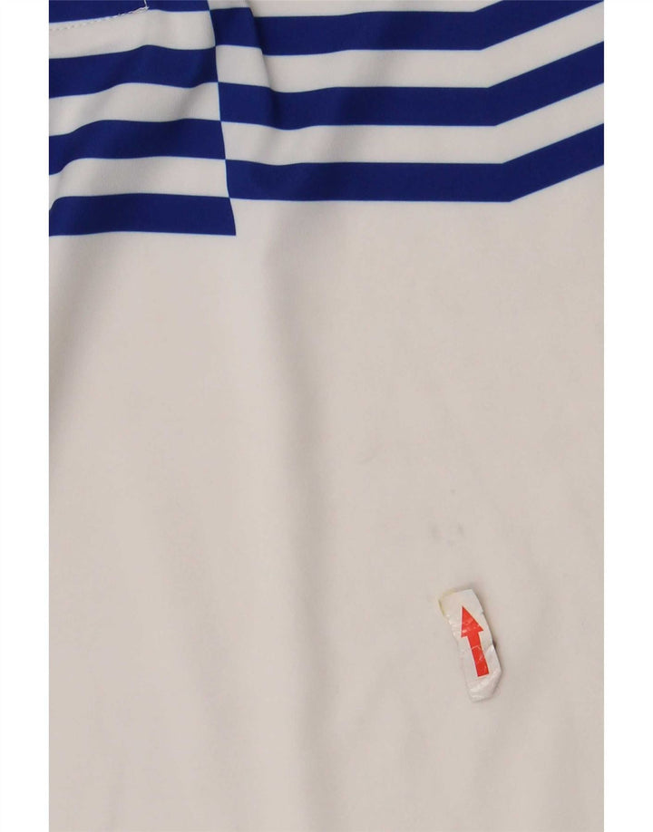 Camisa polo masculina Puma médio branco colorblock