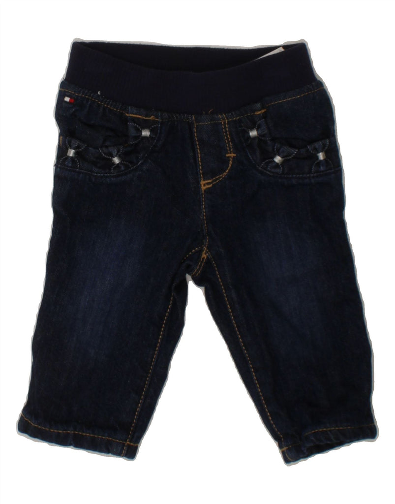 TOMMY HILFIGER Baby Girls Slim Jeans 3-6 Months W16 L8 Navy Blue Cotton Vintage Tommy Hilfiger and Second-Hand Tommy Hilfiger from Messina Hembry 