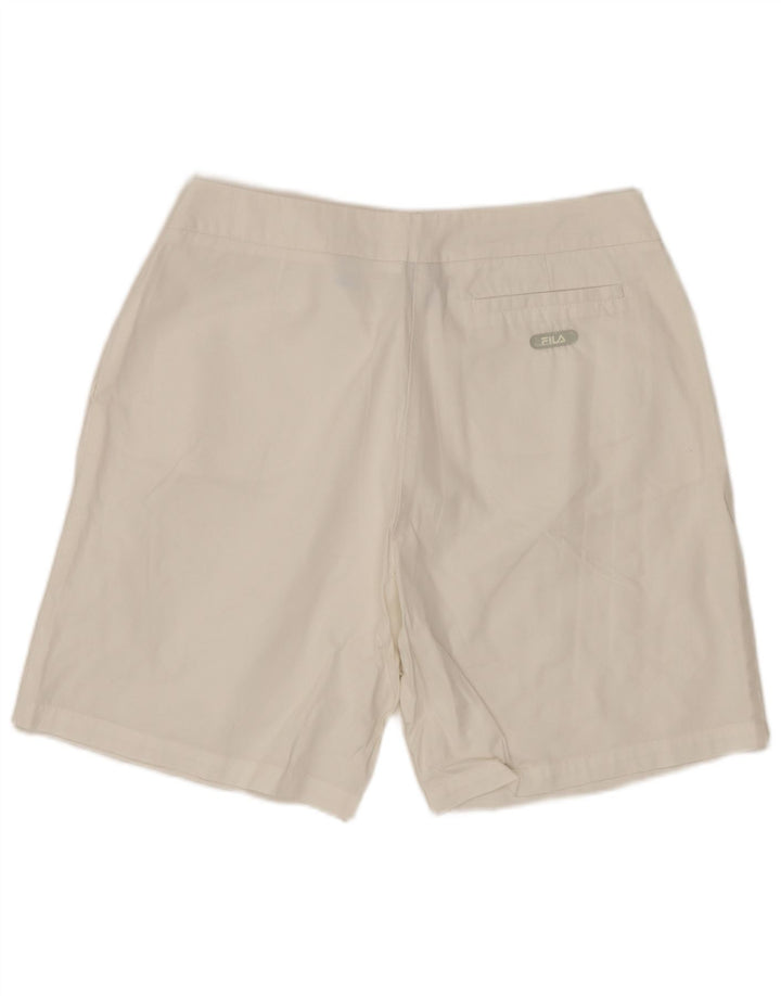 FILA Shorts Chino Feminino IT 44 Médio W30 Algodão Branco
