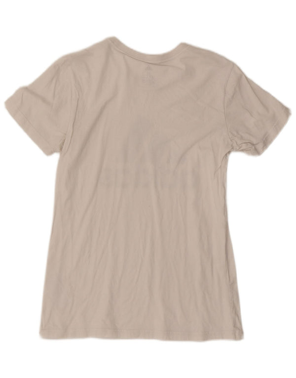 Camiseta Adidas Feminina Manga Curta Gráfica Top UK 12/14 Médio Branco Esportes