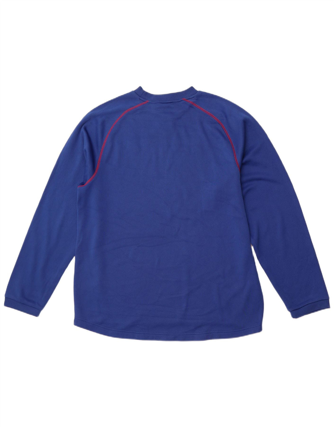 REEBOK Masculino Giants Graphic Top Manga Longa Grande Poliéster Azul